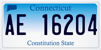CT license plate AE16204