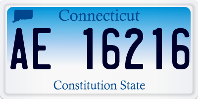 CT license plate AE16216