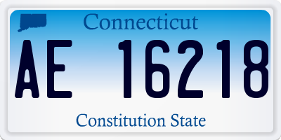 CT license plate AE16218