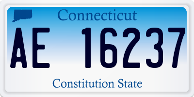 CT license plate AE16237