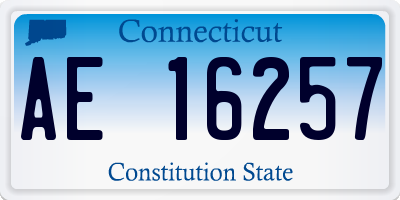 CT license plate AE16257