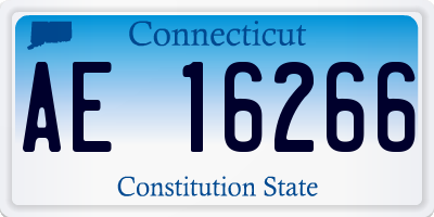 CT license plate AE16266