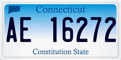 CT license plate AE16272
