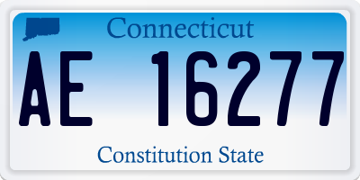 CT license plate AE16277