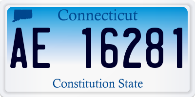 CT license plate AE16281
