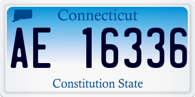 CT license plate AE16336