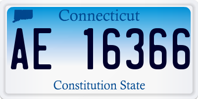 CT license plate AE16366