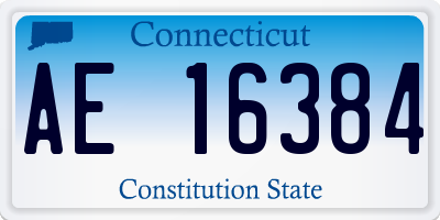CT license plate AE16384