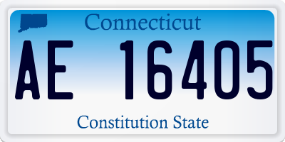 CT license plate AE16405