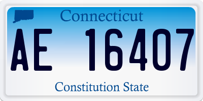 CT license plate AE16407