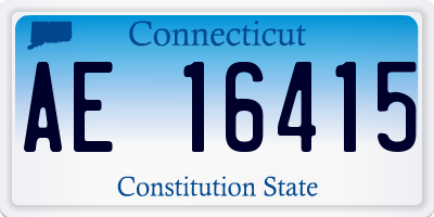 CT license plate AE16415