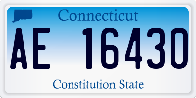 CT license plate AE16430