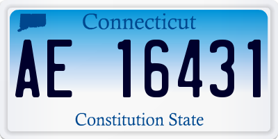 CT license plate AE16431