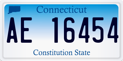 CT license plate AE16454