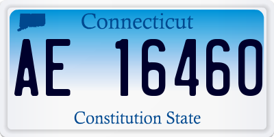CT license plate AE16460