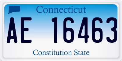 CT license plate AE16463