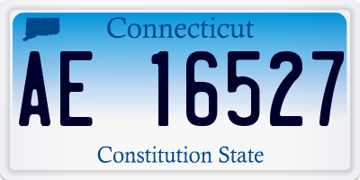 CT license plate AE16527