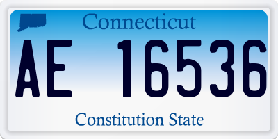 CT license plate AE16536