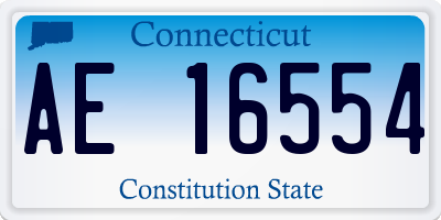CT license plate AE16554