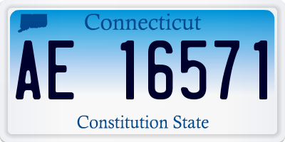 CT license plate AE16571