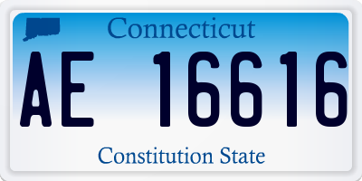 CT license plate AE16616