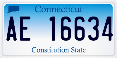 CT license plate AE16634