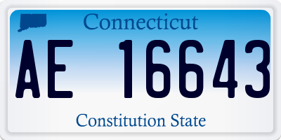 CT license plate AE16643