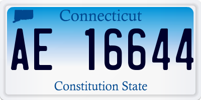 CT license plate AE16644