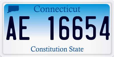 CT license plate AE16654