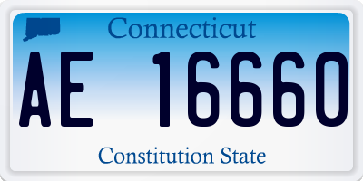CT license plate AE16660