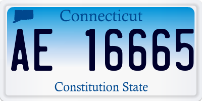 CT license plate AE16665