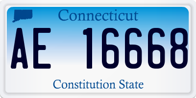 CT license plate AE16668