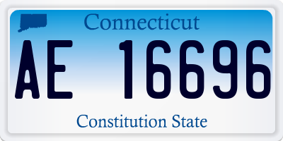 CT license plate AE16696