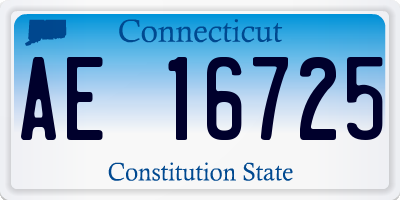 CT license plate AE16725