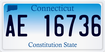 CT license plate AE16736