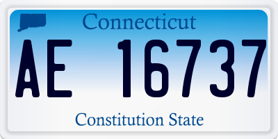 CT license plate AE16737