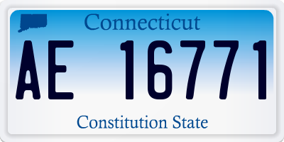 CT license plate AE16771