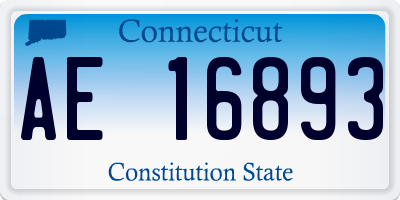 CT license plate AE16893
