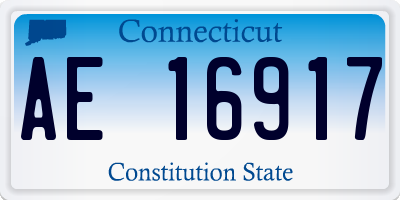 CT license plate AE16917
