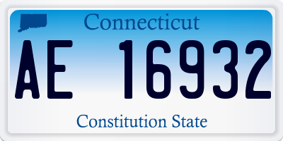 CT license plate AE16932