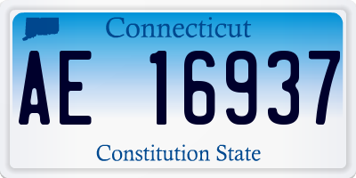 CT license plate AE16937