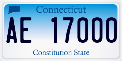 CT license plate AE17000