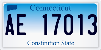 CT license plate AE17013