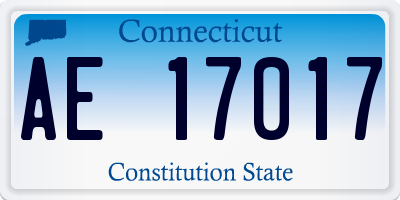 CT license plate AE17017