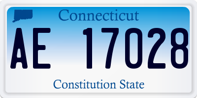 CT license plate AE17028