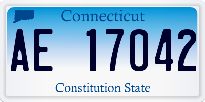 CT license plate AE17042
