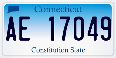 CT license plate AE17049