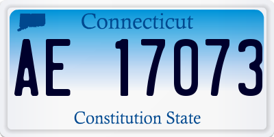 CT license plate AE17073
