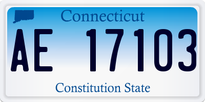 CT license plate AE17103