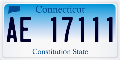 CT license plate AE17111